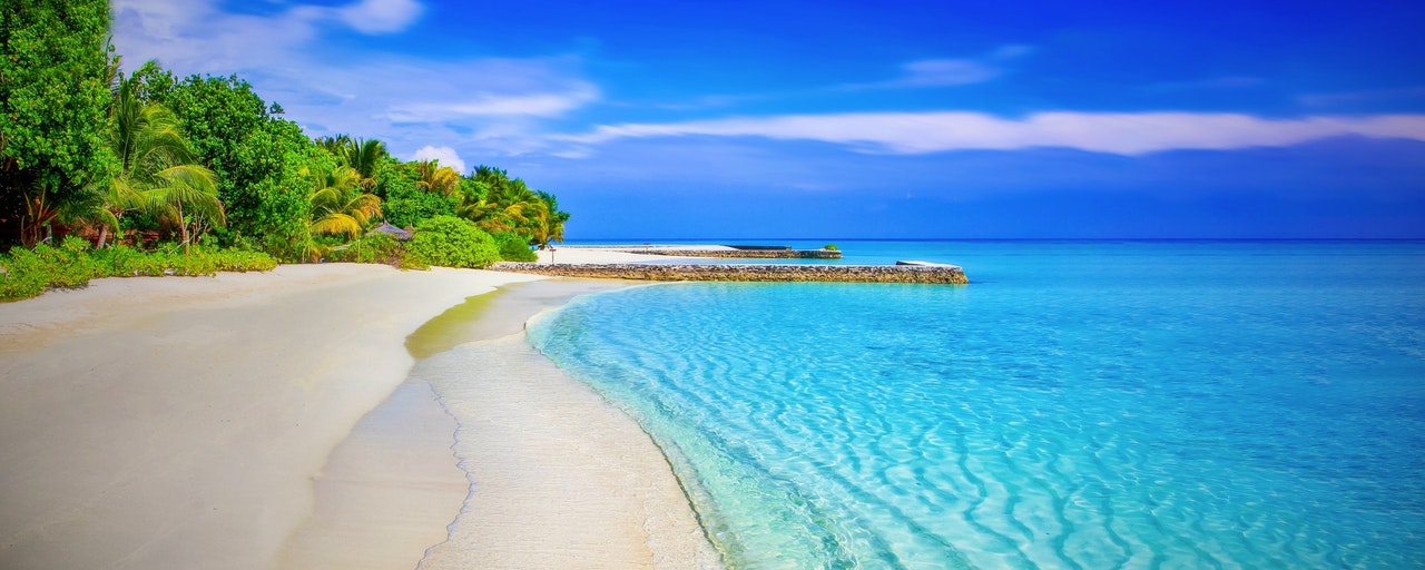 clear blue tropical waters